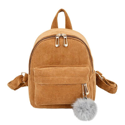 

Vintage Women Girls Mini Corduroy Backpacks Casual School Shoulder Handbags