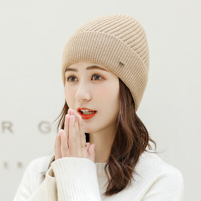 

2019 new winter mens&womens outdoor solid color cuff wool hat dome knit hat factory wholesale