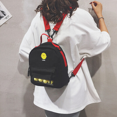 

Bag female 2019 new fashion foreign large-capacity canvas bag Korean version of the wild cute childrens student backpack