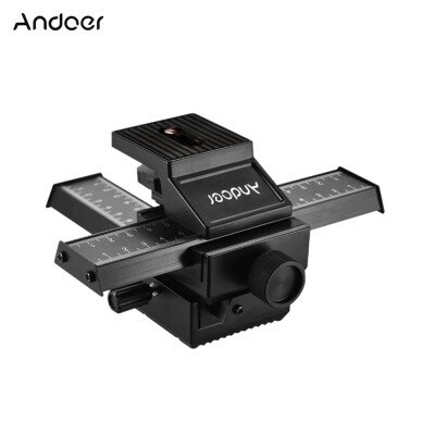 

Andoer 4 Way Macro-focusing Close-up Shooting Photography Tripod Head Rail Slider for Nikon Canon Sony Pentax Olympus Panasonic DS