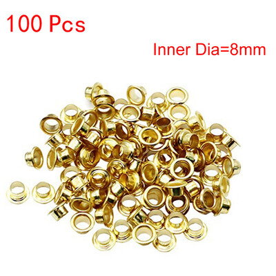 

Siaonvr 100 Pcs 6MM Titanium Eyelets Washer Leather DIY Shoes Cloth Craft Repair Grommet
