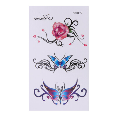 

10pcs 3D Butterfly Flower Temporary Tattoo Stickers Waterproof Body Art