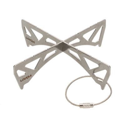 

Lixada Outdoor Portable Mini Stove Rack TitaniumStainless Steel Cross Stand Stove Bracket Pot Rack Steaming Rack for Reactor Stov