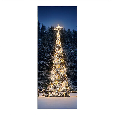 

Tailored Christmas Decoration Door Stickers 3D Simulation Removable Waterproof Wall Stickers