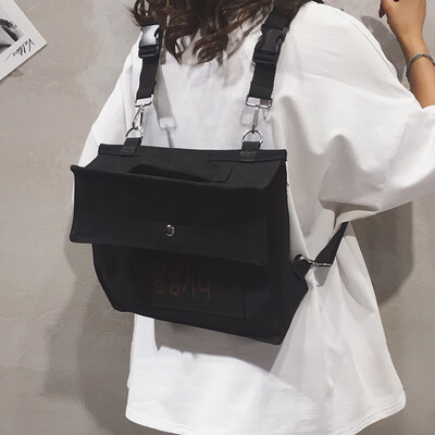 

Female bag 2019 new fashion canvas bag wild ins Sen young girl Messenger bag Korean version backpack bag