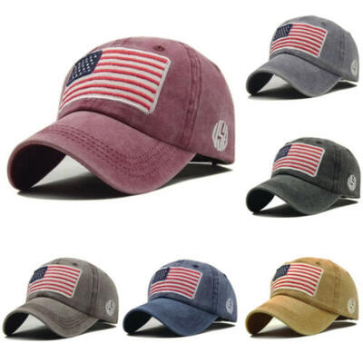 

USA Flag Baseball Cap Women Men Unisex Adjustable Snapback Hat Visor Sport Sun