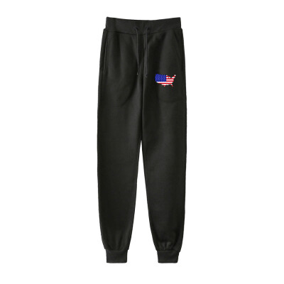 

Womens Pants Independence Day Print Casual Pants Fashion Pleated Pants