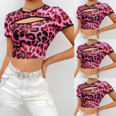 

Women Short Sleeve Crop Tops Vest Casual Shirt T-shirt Blouse Summer Clubwear