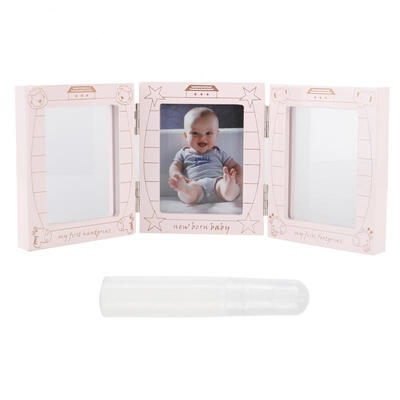 

Greensen Baby Hand & Foot Print Clay Cast Kit & fold Photo Picture Frame Christening Gift Memorial Frame