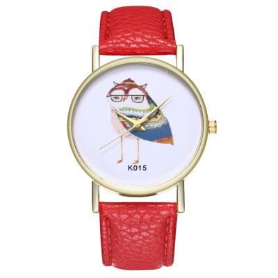 

Colourful Top Brand Women Flower Bird Watch Gold Leather Creative Wristwatches Casual Women Dress Ladies Quartz Clock &Ff