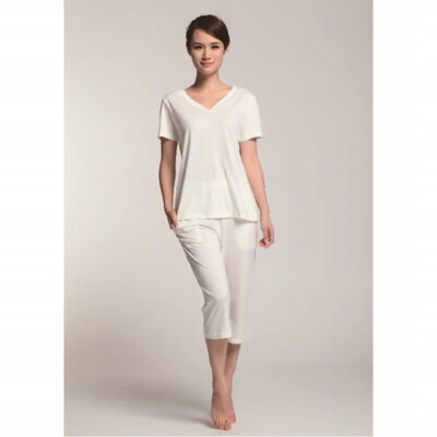 

XUE ZHU Genuine Modal Fiber Short Sleeve V-neck Home Female Set 13256