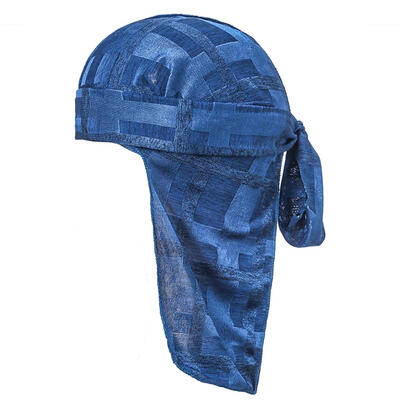 

Hip Hop Unisex Pirate Headscarf Lattice Print Headwraps Hat Long Tail Cap