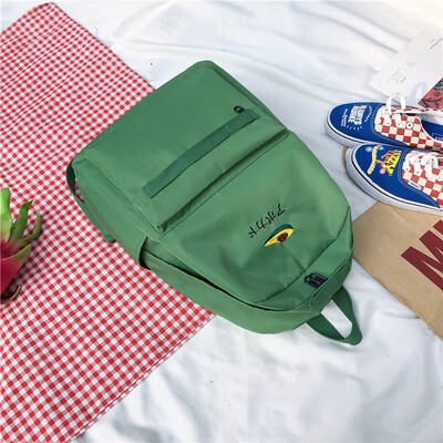 

Ins schoolbag female Korean version of high school backpack college students feel about the ancient simplicity of a hundred fashio