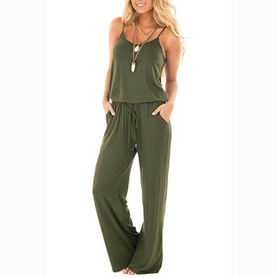 

Starmoon Women Sleeveless Jumpsuit Ladies Casual Loose Playsuit Long Trousers