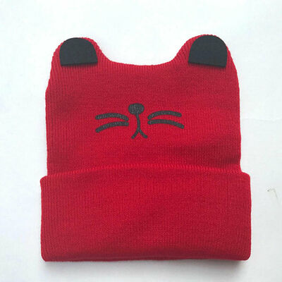 

Baby Kids Animal Ear Winter Knitted Hat Boy Girl Warm Cotton Toddler Hat Caps