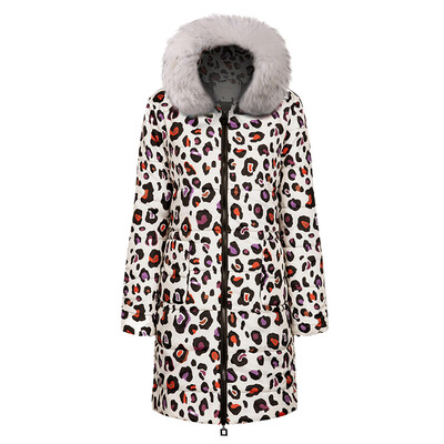

Toponeto Womens Winter Print Long Down Cotton Ladies Hooded Coat Quilted Jacket Outwear