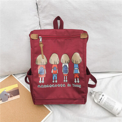

Guzhuanggan GirlsBookbags Female College Students Shoulder Bags Korean version High School Large Capacity Simple Baitao Campus T