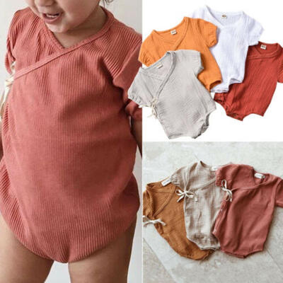 

Kids Newborn Baby Boy Girl Cotton Romper Bodysuit Jumpsuit Linen Clothes Outfit