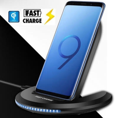 

For Samsung Galaxy S9 S9 Plus Wireless Qi Fast Charger Charging Stand Dock Pad