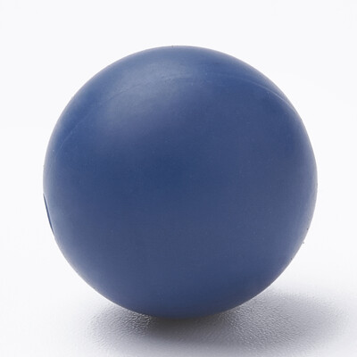 

Food Grade Environmental Silicone Beads Chewing Beads For Teethers DIY Nursing Necklaces Making Round MarineBlue 1415mm Hol