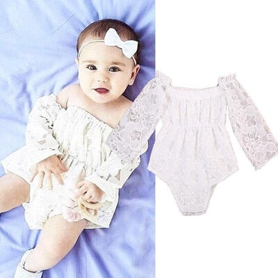 

Summer Newborn Toddler Baby Girl Clothes Lace Romper Bodysuit Outfits 0-24M