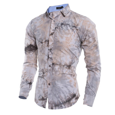 

Shirt 3D Tie Dyeing Casual Long Sleeve Shirt