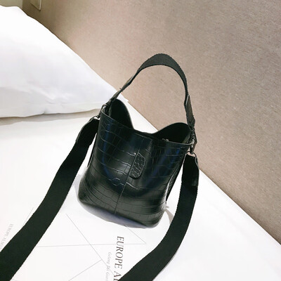 

Tailored Womens Fashion Stone Hasp Pure-Colour Retro Shoulder Bag Bucket Bag