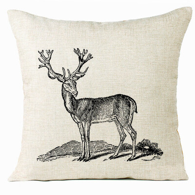 

〖Follure〗Xmas Christmas Elk Sofa Bed Home Decoration Festival Pillow Case Cushion Cover