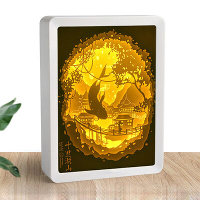 

〖Follure〗Light Shadow Paper Carved Lights Diy Creative Remote Control Small Night