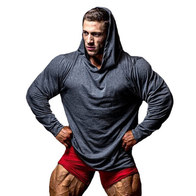

Toponeto Mens New Style Fashion Fitness Telecontrol Pure Long Sleeve Cap Top Blouse