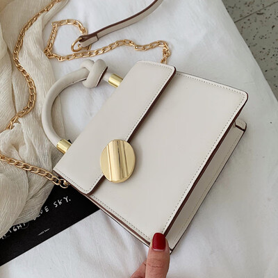 

Women 2019 new Korean version of simple retro fashion handbag bag shoulder slung chain small square bag