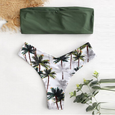 

Saidsome Sexy Women Bikini Set Coconut Print Padded Swimwear Bathing Swimsuit Beachwear