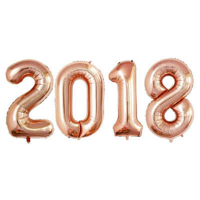 

Toponeto 2018 Number Foil Balloons 2018 Graduation Decorations New Year Eve Festival B