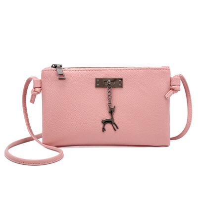 

Women Small Crossbody Bag Girls Fashion Shoulder Bags With Deer Toy PU Leather Casual Messenger Bag Coin Bags T20