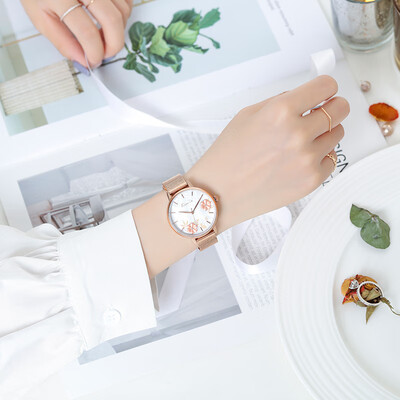 

French luxury watches ladies waterproof fashion Korean version of simple ins wind student temperament network red watches