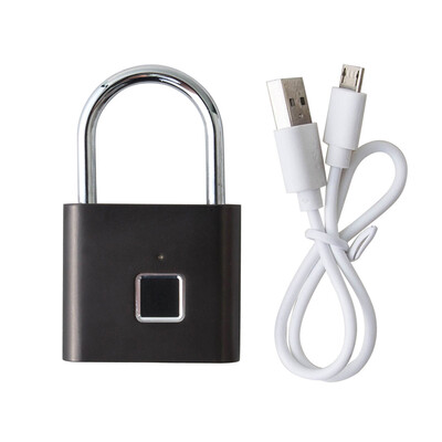 

Rectangular Intelligent Automatic Fingerprint Lock Padlock USB Rechargeable Door Lock with Smart Fingerprint Lock Quick Unlock