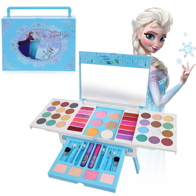 

Disney Toy Girl Child Makeup Makeup Case Set Little Girl Birthday Childrens Day Gift Lipstick Nail Polish Makeup Toy Disney Ice Romance Creative Dressing Table