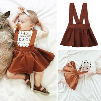 

Newborn Baby Girls Skirts Party Casual Tutu Overalls Suspender Skirt 6M-3Y