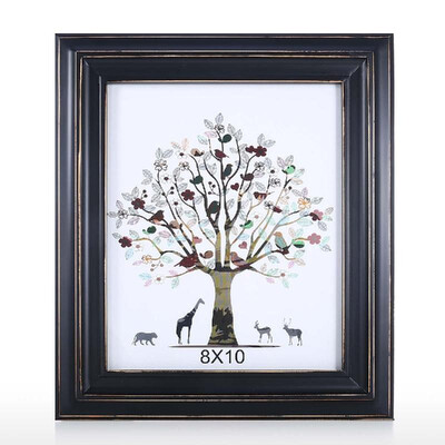 

Black Wood Photo Framework for Photo Display Tabletop Decoration Rustic Photo Framework 8X10