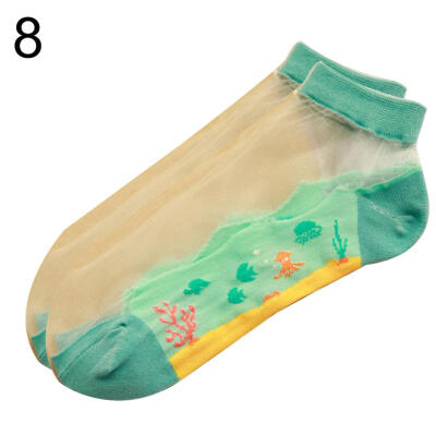 

Summer Women Marine Series Ultra Thin Transparent Low Cut Short Ankle Socks