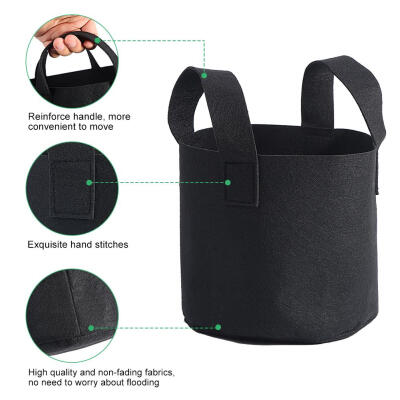 

1235710 Gallon Black Plants Growing Bag Vegetable Flower Aeration Planting Pot Container Plant Grow Container Grow Bag