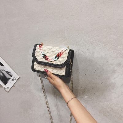 

Tailored Fashion Women Cute Colorful Chain Bag Weave Leather Crossbody Bag Handle Bag