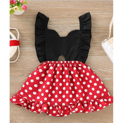 

Summer Kids Toddler Baby Girl Polka Dot Party Princess Tutu Strap Dress Sundress