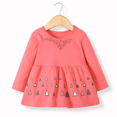 

Infants Autumn Long Sleeve Warm Girls Casual A-line Dress O-Neck Clothing