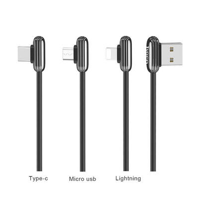 

HOCO U60 90-Degree Charge Cable Angled Charging And Syncing Cord For Micro USB Type-C Lightning