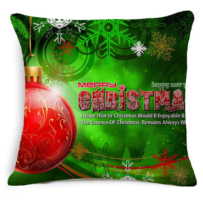 

Tailored New Christmas Linen Square Throw Flax Pillow Decorative Cushion Pillow Cover A
