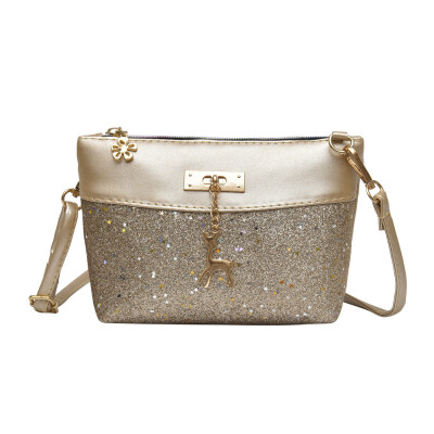 

Fashion Women Girl Bling Sequins Flap Bags Pretty Deer Crossbody Shoulder Bags High Quality Ladies Brand Sacoche Femme T10