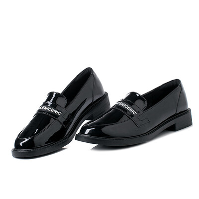 

111-8 Europe&the United Kingdom British single shoes womens fashion simple&thick with thi