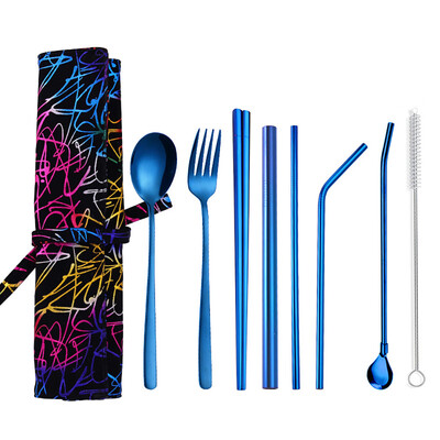 

Toponeto 7PCS Set Stainless Steel Upscale Dinnerware Flatware Cutlery Fork Spoon Teaspoon