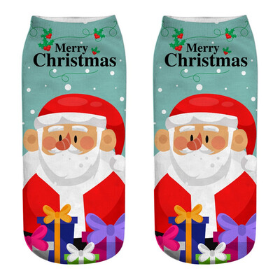 

Gobestart Unisex Christmas Funny 3D Fashion Printed Casual Socks Cute Low Cut Ankle Socks